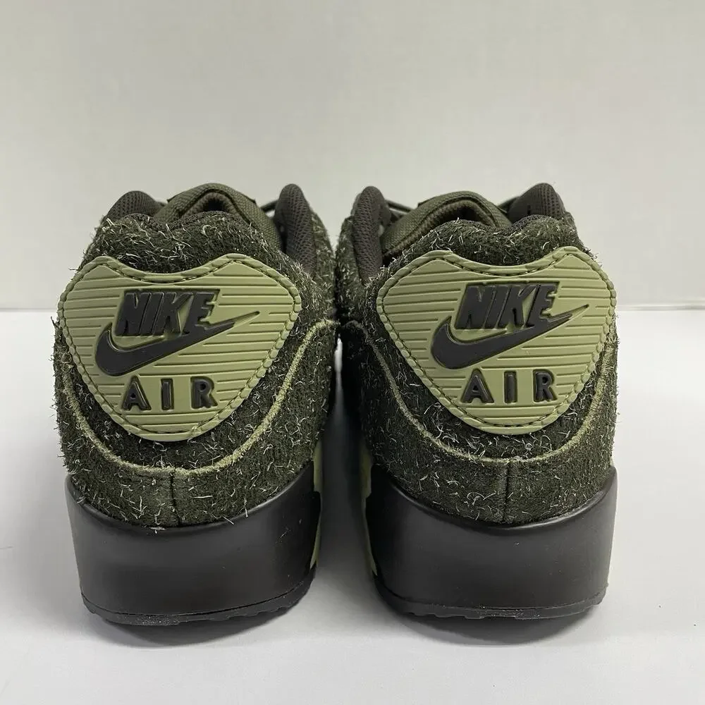 Nike Air Max 90 Skunk HV6663 300 Size 8.5 Men Green Retro Runner Hairy Suede 420
